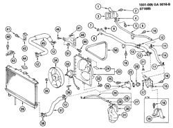 SISTEMA DE ENFRIAMIENTO - REJILLA - SISTEMA DE ACEITE Chevrolet Nova 1985-1988 S ENGINE COOLING SYSTEM (1.6-4)(LC9)