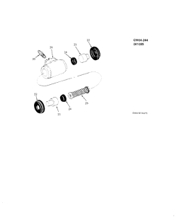 5-СКОРОСТНАЯ МЕХАНИЧЕСКАЯ КОРОБКА ПЕРЕДАЧ Chevrolet Chevette 1986-1987 T WHEEL CYLINDER/DRUM BRAKE (ANCHOR PLATE)(MORAINE)