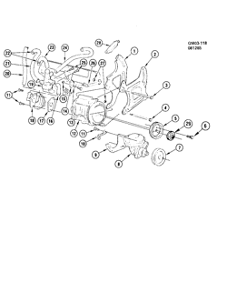 FUEL SYSTEM-EXHAUST-EMISSION SYSTEM Buick Electra 1982-1983 C A.I.R. SYSTEM & VACUUM PUMP MOUNTING-5.0L V8 (LV2/307Y)