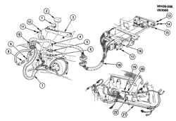 КРЕПЛЕНИЕ КУЗОВА-КОНДИЦИОНЕР-АУДИОСИСТЕМА Buick Lesabre 1986-1987 H A/C CONTROL SYSTEM/ELECTRICAL (C60)