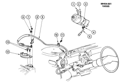 FREINS Buick Lesabre 1986-1986 H SHIFT CONTROL/AUTOMATIC TRANSMISSION COLUMN