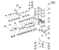 СПИДОМЕТР-ВАЛ-ПЕРЕХОДНИК Chevrolet Corvette 1984-1988 Y 4-SPEED MANUAL TRANSMISSION PART 3 (MK2,MH5)