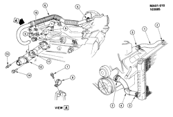 СИСТЕМА ОХЛАЖДЕНИЯ-РЕШЕТКА-МАСЛЯНАЯ СИСТЕМА Pontiac 6000 1982-1985 A HOSES & PIPES/RADIATOR-4.3L V6 (LT7/4.3T) DIESEL