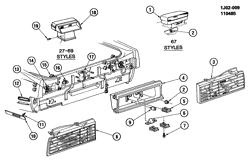 STARTER-GENERATOR-IGNITION-ELECTRICAL-LAMPS Chevrolet Cadet 1986-1987 JE27-69 LAMPS/REAR