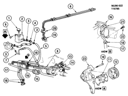 ПЕРЕДН. ПОДВЕКА, УПРАВЛ. Chevrolet Cavalier 1985-1986 J STEERING PUMP MOUNTING-2.8L V6 (LB6/2.8W)