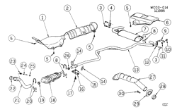FUEL SYSTEM-EXHAUST-EMISSION SYSTEM Buick Electra 1986-1986 C EXHAUST SYSTEM-V6 3.8B(LG2)