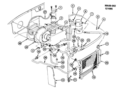 BODY MOUNTING-AIR CONDITIONING-AUDIO/ENTERTAINMENT Pontiac 6000 1982-1982 A A/C REFRIGERATION SYSTEM-L4/V6 (LR8/2.5R, LE2/2.8X)