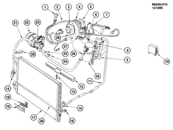 BODY MOUNTING-AIR CONDITIONING-AUDIO/ENTERTAINMENT Buick Century 1983-1985 A A/C REFRIGERATION SYSTEM-2.5L L4 (LR8/2.5R)