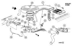 FUEL SYSTEM-EXHAUST-EMISSION SYSTEM Cadillac Deville 1985-1987 C AIR INTAKE SYSTEM-V6 4.1L (4.1-8)(LT8)