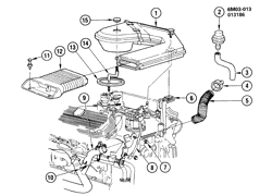 FUEL SYSTEM-EXHAUST-EMISSION SYSTEM Cadillac Eldorado 1986-1987 E AIR INTAKE SYSTEM-V8(LT8/4.1-8)