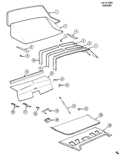 BODY MOLDINGS-SHEET METAL-REAR COMPARTMENT HARDWARE-ROOF HARDWARE Chevrolet El Camino 1986-1986 GZ37 COMPARTMENT/WINDOW & DECK LID (AEROCOUPE)