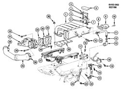 FUEL SYSTEM-EXHAUST-EMISSION SYSTEM Cadillac Allante 1987-1988 V FUEL INJECTION SYSTEM-4.1L V8 (LC7/4.1-7)