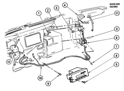 BODY MOUNTING-AIR CONDITIONING-AUDIO/ENTERTAINMENT Cadillac Funeral Coach 1985-1991 C A/C CONTROL SYSTEM/VACUUM (C68)