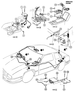 BODY MOUNTING-AIR CONDITIONING-AUDIO/ENTERTAINMENT Cadillac Eldorado 1986-1986 E TELEPHONE SYSTEM/MOBILE (UV9)