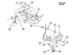 FUEL SYSTEM-EXHAUST-EMISSION SYSTEM Buick Lesabre 1986-1988 H ACCELERATOR CONTROL (LG3/3.8-3)