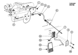 FUEL SYSTEM-EXHAUST-EMISSION SYSTEM Chevrolet Corsica 1987-1989 L ACCELERATOR CONTROL-V6 (LB6/2.8W)