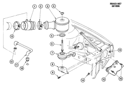 FUEL SYSTEM-EXHAUST-EMISSION SYSTEM Pontiac 6000 1987-1988 A AIR INTAKE SYSTEM-V6 (LB6/2.8W)