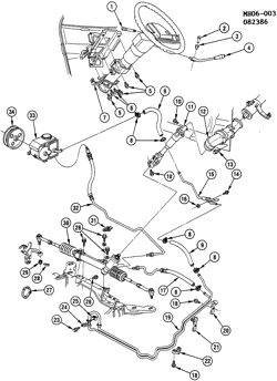 ПЕРЕДН. ПОДВЕКА, УПРАВЛ. Buick Lesabre 1986-1986 H STEERING SYSTEM & RELATED PARTS