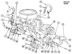 FUEL SYSTEM-EXHAUST-EMISSION SYSTEM Cadillac Fleetwood Brougham 1986-1990 D A.I.R. SYSTEM & VACUUM PUMP MOUNTING-5.0L V8 (307Y)(LV2)
