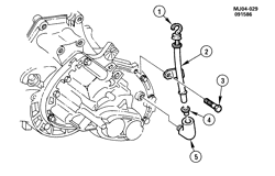 FREIOS Chevrolet Cavalier 1985-1988 J TRANSMISSION FILLER TUBE & INDICATOR (M.T.W/M19,MK7,MR3)