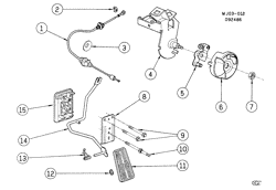 FUEL SYSTEM-EXHAUST-EMISSION SYSTEM Pontiac Sunbird 1983-1986 J ACCELERATOR CONTROL L4(LH8/1.8-0)
