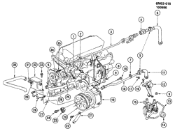 FUEL SYSTEM-EXHAUST-EMISSION SYSTEM Cadillac Eldorado 1987-1987 E A.I.R. PUMP & RELATED PARTS-4.1L V8 (LT8/4.1-8)