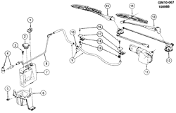 PARE-BRISE - ESSUI-GLACE - RÉTROVISEURS - TABLEAU DE BOR - CONSOLE - PORTES Buick Lesabre 1987-1988 H WIPER SYSTEM/WINDSHIELD