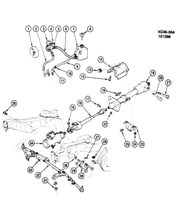 SUSPENSIÓN DELANTERA-DIRECCIÓN Buick Regal 1986-1987 G STEERING SYSTEM & RELATED PARTS-V6 (LC2/3.8-7)