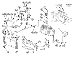 КРЕПЛЕНИЕ КУЗОВА-КОНДИЦИОНЕР-АУДИОСИСТЕМА Buick Lesabre 1987-1987 H A/C REFRIGERATION SYSTEM-V6 3.8L (3.8-3)(LG3)