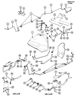 FUEL SYSTEM-EXHAUST-EMISSION SYSTEM Buick Century 1987-1987 A FUEL SUPPLY SYSTEM (LR8/2.5R)(LB6/2.8W)