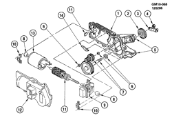 WINDSHIELD-WIPER-MIRRORS-INSTRUMENT PANEL-CONSOLE-DOORS Chevrolet Cavalier 1984-1991 J WIPER MOTOR/WINDSHIELD (EXC PULSE)