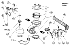 FUEL SYSTEM-EXHAUST-EMISSION SYSTEM Pontiac 6000 1983-1984 A AIR INTAKE SYSTEM-L4 (LR8/2.5R)