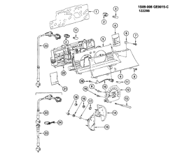 CONJUNTO DA CARROCERIA, CONDICIONADOR DE AR - ÁUDIO/ENTRETENIMENTO Chevrolet Nova 1988-1988 SK CLUSTER ASM/INSTRUMENT PANEL & SPEEDOMETER CABLE(EXC (U16))