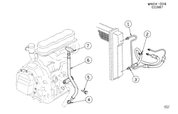 FREINS Buick Skylark 1985-1988 N AUTOMATIC TRANSMISSION OIL COOLER PIPES & INDICATOR (L68/2.5U,LN7/3.0L)(MD9)
