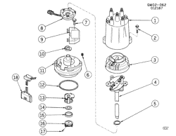 STARTER-GENERATOR-IGNITION-ELECTRICAL-LAMPS Pontiac Grand Am 1987-1989 N DISTRIBUTOR/IGNITION-2.0L L4 (LT3/2.0M)