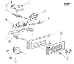 BODY MOUNTING-AIR CONDITIONING-AUDIO/ENTERTAINMENT Buick Skyhawk 1986-1989 J A/C & HEATER CONTROL ASM