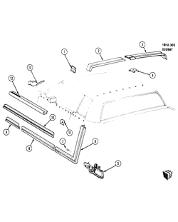 BODY MOLDINGS-SHEET METAL-REAR COMPARTMENT HARDWARE-ROOF HARDWARE Chevrolet Caprice 1984-1987 BN47 MOLDINGS/BODY (W/CB7)