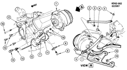 STARTER-GENERATOR-IGNITION-ELECTRICAL-LAMPS Cadillac Brougham 1986-1990 D GENERATOR MOUNTING-5.0L V8 (307Y,5.0-9)(LV2,LG8)
