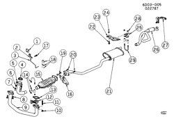 FUEL SYSTEM-EXHAUST-EMISSION SYSTEM Cadillac Brougham 1986-1990 D EXHAUST SYSTEM-V8 (LV2/307Y)(LG8/5.0-9)