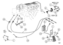 FUEL SYSTEM-EXHAUST-EMISSION SYSTEM Pontiac Grand Am 1988-1989 N ACCELERATOR CONTROL L4(LD2/2.3D)