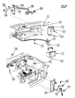 SUP. DE CARR. - AIR CLIM.- AUDIO/DIVERTISSEMENT Buick Reatta 1986-1989 E A/C CONTROL SYSTEM