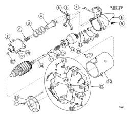STARTER-GENERATOR-IGNITION-ELECTRICAL-LAMPS Chevrolet Cavalier 1987-1989 J STARTER MOTOR (DELCO REMY)