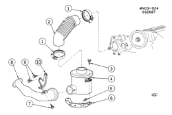 FUEL SYSTEM-EXHAUST-EMISSION SYSTEM Buick Somerset 1988-1989 N AIR INTAKE SYSTEM-L4 (LD2/2.3D)