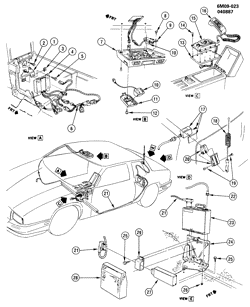BODY MOUNTING-AIR CONDITIONING-AUDIO/ENTERTAINMENT Cadillac Seville 1987-1987 K TELEPHONE SYSTEM/MOBILE (UV8,UV9)