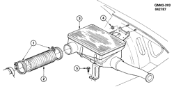 FUEL SYSTEM-EXHAUST-EMISSION SYSTEM Pontiac Bonneville 1988-1988 H AIR INTAKE SYSTEM (LN3/3.8C)