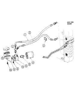 SISTEMA DE ENFRIAMIENTO - REJILLA - SISTEMA DE ACEITE Buick Regal 1986-1987 G ENGINE OIL COOLER LINES & FILTER V6 (LC2/3.8-7)