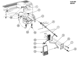 FUEL SYSTEM-EXHAUST-EMISSION SYSTEM Chevrolet Corsica 1987-1989 L ACCELERATOR CONTROL L4(LL8/2.0-1)