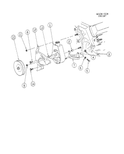 ПЕРЕДН. ПОДВЕКА, УПРАВЛ. Buick Regal 1986-1987 G STEERING PUMP MOUNTING-5.0L V8 (LV2/307Y)