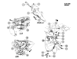 FREINS Chevrolet Corsica 1989-1990 LT SHIFT CONTROL/AUTOMATIC TRANSMISSION COLUMN
