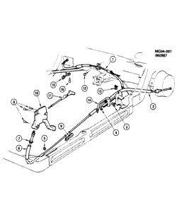 3-SPEED MANUAL TRANSMISSION Buick Regal 1982-1987 G PARKING BRAKE SYSTEM